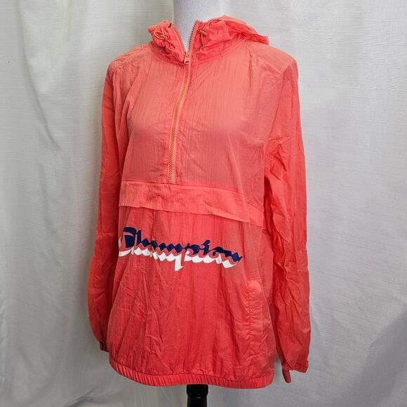 Champion Coral Manorak Pullover Windbreaker Jacket Size Large - Picture 3 of 15